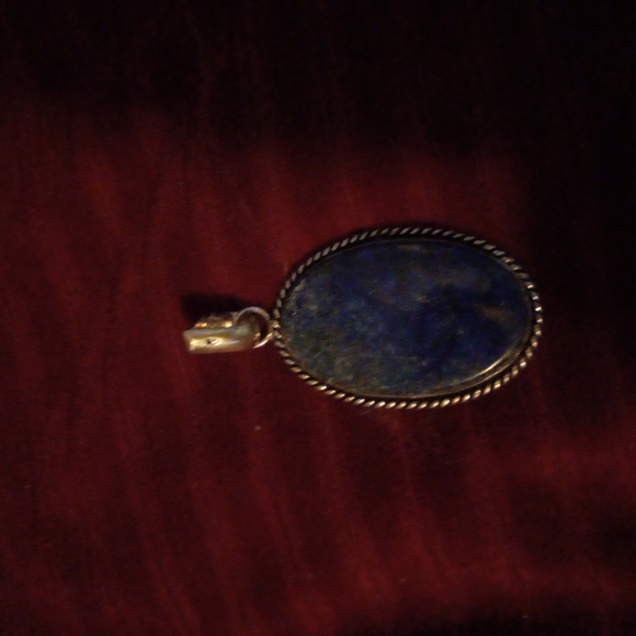 Lapis Lazuli pendant .925 sterling silver stamped - Picture 2 of 2